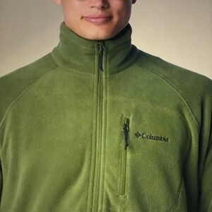 EUC Columbia Fast Trek II Half Zip Fleece Jacket Green Men’s XL